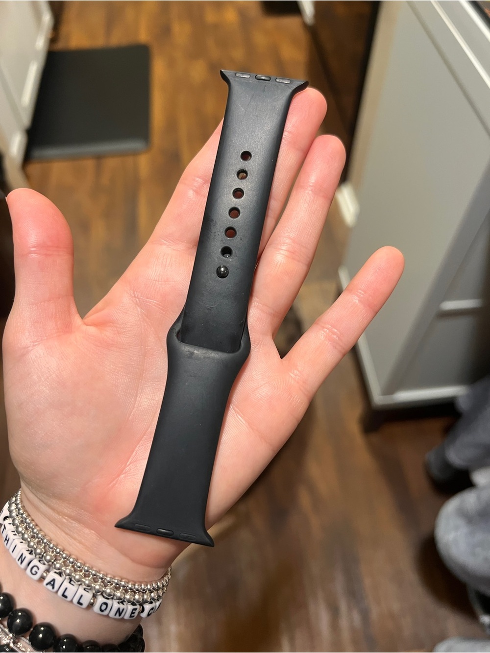 Apple Black Silicone Sport Band for Apple Watch